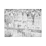 Amsterdam Çizilmiş Tuval