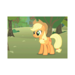 Applejack Çizilmiş Tuval - Görsel 2