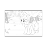 Applejack Çizilmiş Tuval