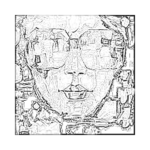 Gözlüklü Kadın Çizilmiş Tuval