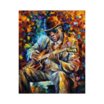 John Lee Hooker Çizilmiş Tuval - Görsel 2