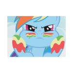 Kızgın Rainbow Dash Çizilmiş Tuval - Görsel 2