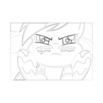 Kızgın Rainbow Dash Çizilmiş Tuval