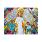 Melek ve Çocuklar Çizilmiş Tuval - Görsel 2