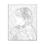 Osman Hamdi Bey Naile Hanım Çizilmiş Tuval - Görsel 1