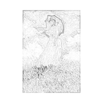 Osman Hamdi Bey Rüzgarlı Hava Çizilmiş Tuval