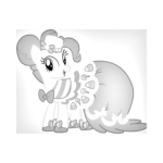 Pinkie Pie çizilmiş tuval - Görsel 1