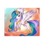 Princess Celestia Çizilmiş Tuval - Görsel 2