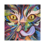 Vahşi Kedi Çizilmiş Tuval - Görsel 2