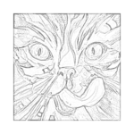 Vahşi Kedi Çizilmiş Tuval - Görsel 1