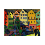 Wassily Kandinsky Weilheim Marienplatz Çizilmiş Tuval - Görsel 2