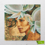 cicekli-kadin-cizilmis-resim-tuvali Çiçekli Kadın Çizilmiş Tuval - Görsel 2