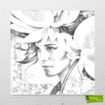 cicekli-kadin-cizilmis-resim-tuvali-2 Çiçekli Kadın Çizilmiş Tuval - Görsel 1