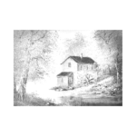 Değirmen Çizilmiş Tuval - Görsel 1