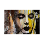 Çiçekle Bezeli Kadın Portre - Görsel 2