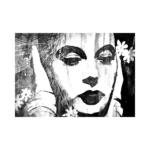 Çiçekle Bezeli Kadın Portre