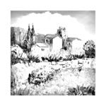 içekli-köy-sb Çiçekli Köy Çizilmiş Tuval - Görsel 1