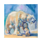 Kutup Ayısı Çizilmiş Tuval - Görsel 2