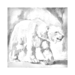 Kutup Ayısı Çizilmiş Tuval