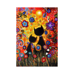 İlkbahar ve Kediler Çizilmiş Tuval - Görsel 2