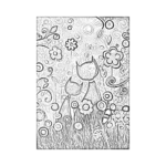 İlkbahar ve Kediler Çizilmiş Tuval - Görsel 1