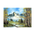 Nehir Kenarı Çizilmiş Tuval - Görsel 2