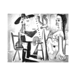 picasso-ressam-ve-modeli-sb Picasso Ressam ve Modeli - Görsel 1