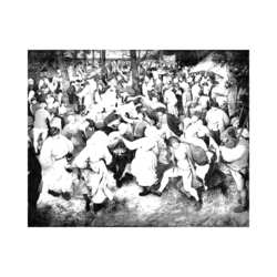 Düğün Dansı Çizilmiş Tuval