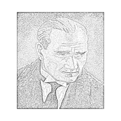 Atatürk Portre Çizilmiş Tuval