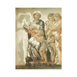 Michelangelo Bakire ve Çocuklar Çizilmiş Tuval - Görsel 2