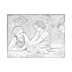 William Adolphe Bouguereau Fındık Toplayıcıları Çizilmiş Tuval