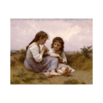 William Adolphe Bouguereau Idyll'in Çocukluğu Çizilmiş Tuval - Görsel 2