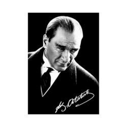 atatürk resim tuval çizilmiş