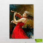 keman-calan-kadin-cizilmis-resim-tuvali Keman Çalan Kadın - Görsel 2