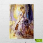 kemanli-kadin-cizilmis-resim-tuvali-1 Kemanlı Kadın - Görsel 2