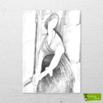 Amedeo-Modigliani-jeanne-cizilmis-tuval-2 Amedeo Modigliani Jeanne 2 - Görsel 1