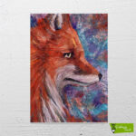 Tilki Çizilmiş Tuval - Görsel 2