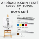 Afrikalı Kadın Testi (50x70) + Boya Seti - Görsel 1