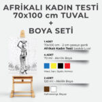 Afrikalı Kadın Testi (70x100) + Boya Seti