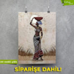 Afrikalı Kadın Testi (50x70) + Boya Seti - Görsel 2