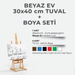 Beyaz Ev (30x40) + Boya Seti
