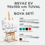 Beyaz Ev (70x100) + Boya Seti - Görsel 1