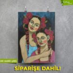 Çiçekli Anne ve Kız - Görsel 3