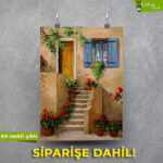 Çiçekli Ev (30x40) + Boya Seti - Görsel 2