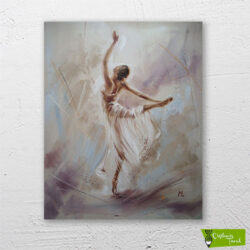 Ballerina çizilmiş tuval1