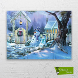 Karlı-bahçe-çizilmiş-tuval1