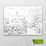 Kerpiç-ev-cizilmis-tuval