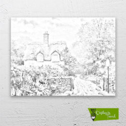 Kerpiç-ev-cizilmis-tuval