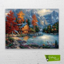 Nehir-kıyısında-ev-cizilmis-tuval1