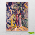 Renkli-ormanda-çift-çizilmiş-tuval